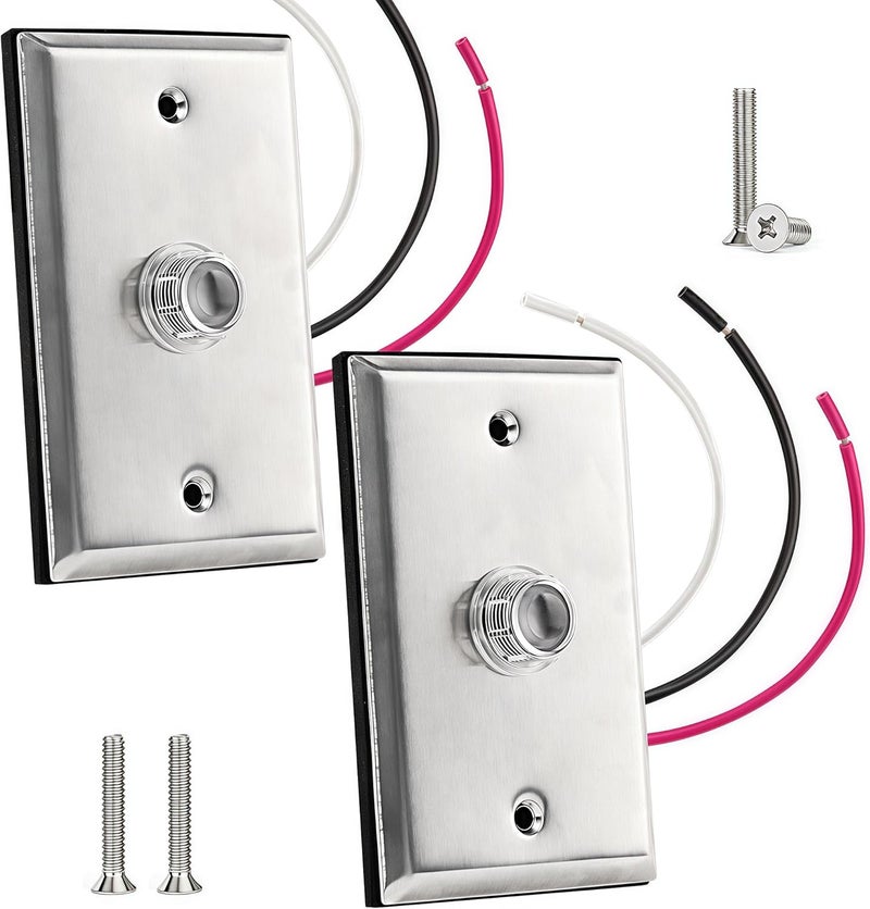 PPZ Photocell Sensor for Outdoor Lights w/Wall Plate 2-Pack,Dusk to Dawn Wire-in Switch Photoelectric Control for Outdoor Lighting - Image 1